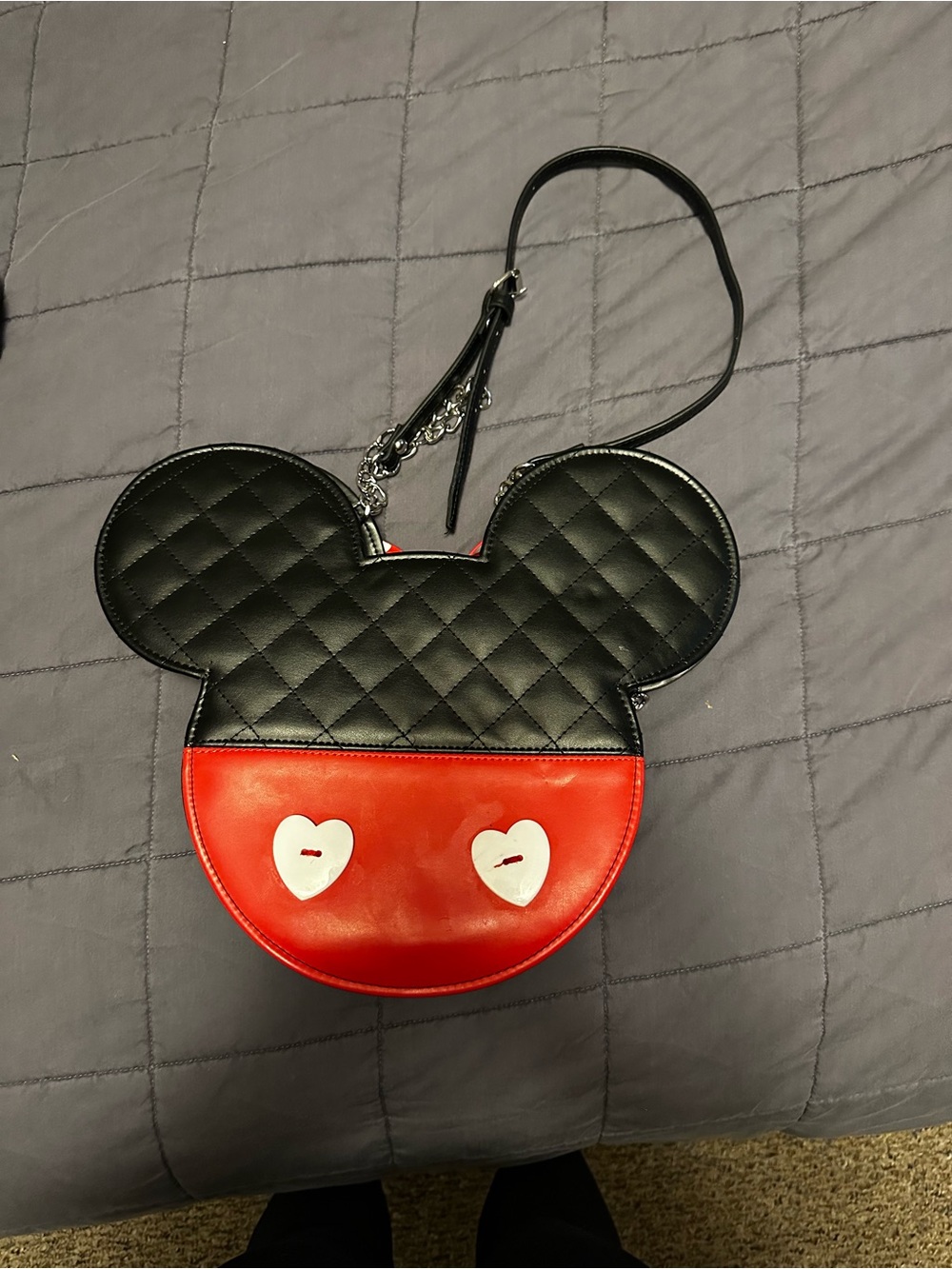 Loungefly Disney Mickey and Minnie Valentines Reversible Crossbody Bag